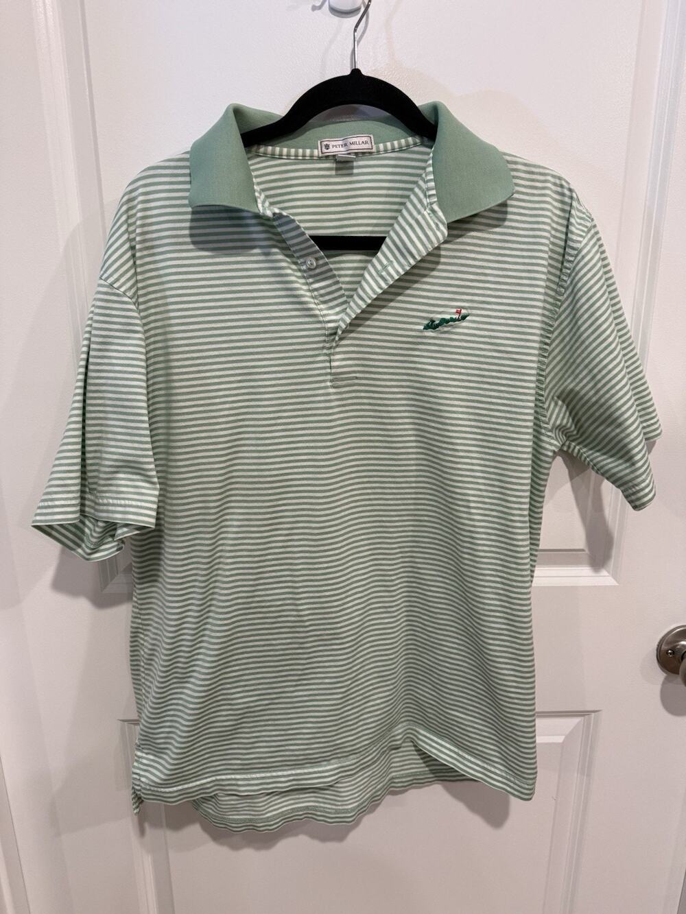 Peter Millar x Fisher’s Island Club Golf Summer Comfort Striped Polo Men’s Sz L